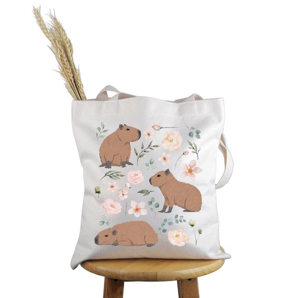 PWHAOO Capybara Lover Gift Capybara Design Tote Bag Capybara Fan