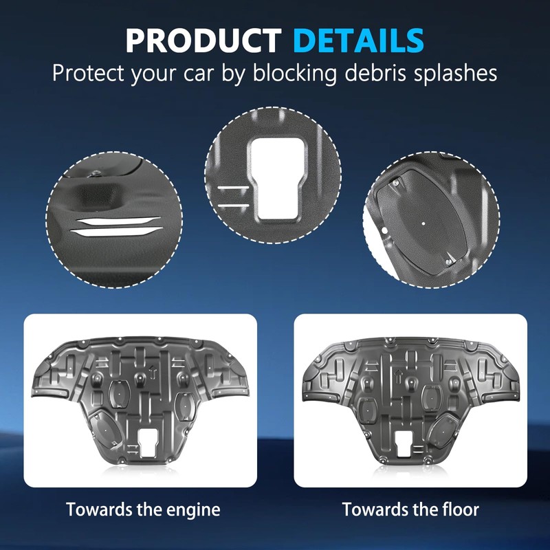 Carbon Steel Engine Splash Shield Fit for Hyundai Sonata 2020-2025,