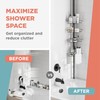 Zenna Home Tension Pole Shower Caddy Corner Organizer, Adjustable Standing