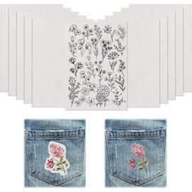 10 PCS Sticky Water Soluble Embroidery Stabilizers,A4 Water Soluble Stabilizer for Embroidery,Wash Away Stabilizer,Stick and Stitch,Water Soluble Stabilizer Embroidery Paper Wash Away for Hand Sewing