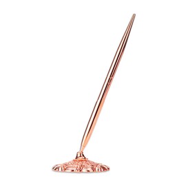 Nicheez Reception Pen, Signature Pen, Desk Pen with Stand, Ballpoint Pen, Hotel, Front Desk, Wedding, Reception Room (Pink Gold/1 Piece)