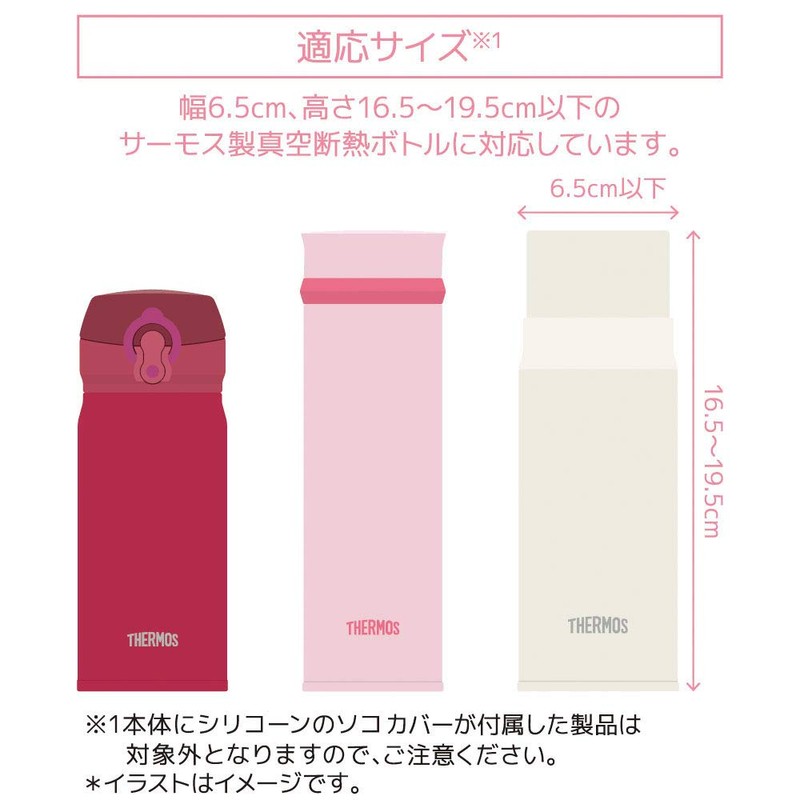Thermos APG-350 P-CH My Bottle Pouch with Strap, Pink Checked,