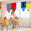 6Pcs Classroom Notebook Pencil Apple Crayon Curtains Back to School