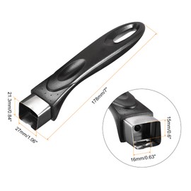 MECCANIXITY Pan Replacement Handle Black 178mm/7inch with Screw Nonstick Saucepan Cookware Skillet Stainless Steel Handle