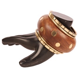 Touchstone Pearl Bangle Collection Exclusive Indian Bollywood Studded Yellow Rhinestone Faux Pearl Designer Jewelry Bangle Bracelets Set of 8 Antique Gold Tone for Women, Cotton