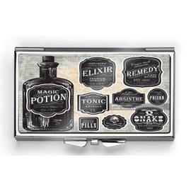 Magic Potion Pill Box Pill case Compact Rectangle 7 Day Pill Box Pill Case Black Small