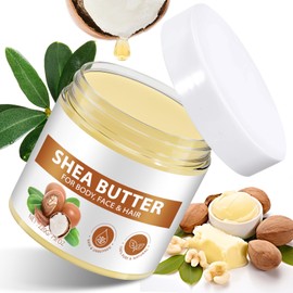 Sheabutter Unraffiniert & Roh 220g - 100% Reine Sheabutter Bio für Kosmetik, Körper & Haare, Natürliche Feuchtigkeitspflege, Vegan für alle Hauttypen (220g)