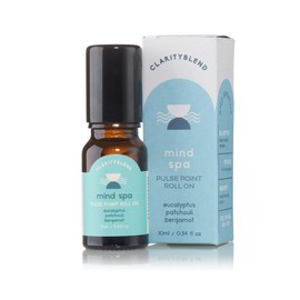 Clarity Blend Aromatherapy - Roller Ball to Calm Anxiety & Relieve Stress - Eucalyptus (Organic), Patchouli, Lemongrass, Bergamot - 100% Pure and Natural Essential Oils - 10 ml
