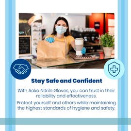 [100 Pcs] Can Silk Large Nitrile Gloves (100 Gloves) - Latex Free, Powder Free, Non Sterile Disposable Gloves - Cleaning Safety Work Gloves