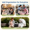 mommore Stroller Organizer with Insulated Cup Holders, Adjustable Stroller Caddy