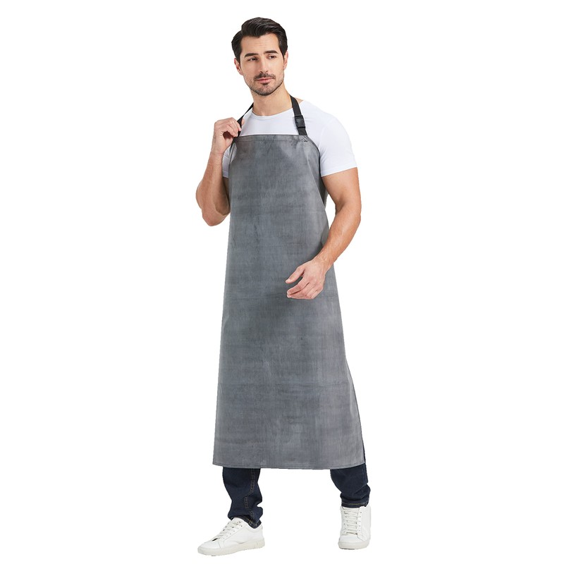 Nanxson Men's Waterproof Apron Thick Rubber Apron Adjustable Work Apron