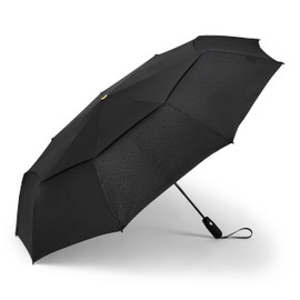 ShedRain Vortex Automatic Jumbo Compact Folding Windproof Travel Umbrella – Push Button Open & Close - Rain & Windproof Vented Double Canopy – Protect from Rain, Sun & Wind - Wind Tunnel Tested to 75