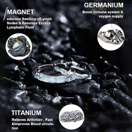 DIOWUS Lymphatic Magtherapy Luminous Ring For Men Women, Titanium Ion Therapy Acupuncture Unclog Bloodstream Lymph Nodes Light Up Hope Adjustable Finger Ring Jewelry Gift For Couple (star for women)