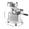 Commercial 150mm/6inch Heavy-Duty Burger Patty Maker Food-Grade Stainless Steel Bowl