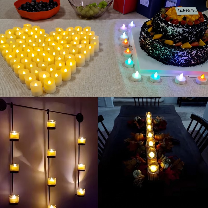Rechargeable LED Candles with Remote & Timer – Flameless Warm