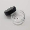 1 piece 10g black lid transparent cream container flat round empty bottle cosmetic empty bottle cream container / 1개 10g 블랙 뚜껑 투명 크림 용기 납작한 원형 공병 화장품공병 크림용기