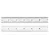 Starrett Spring Tempered Steel Rule with Satin Chrome Finish, Quick