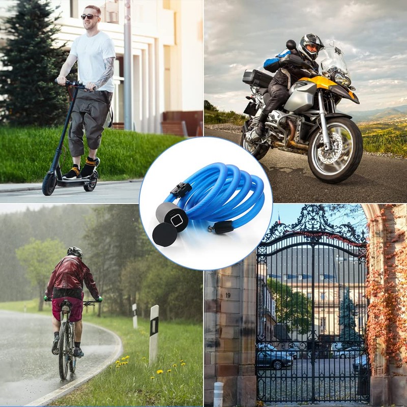 Electronic Cable Lock eLinkSmart Bicycle Lock Fingerprint with Fingerprint /