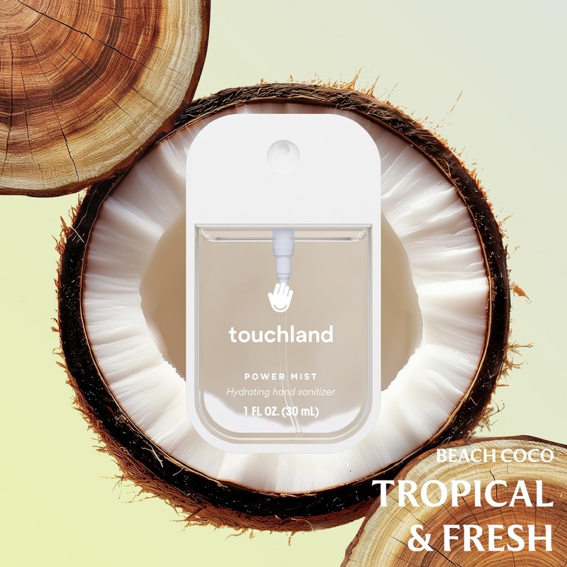 Touchland Hydrating Hand Sanitizer Spray, TROPICAL Trio Set (Mango Passion,