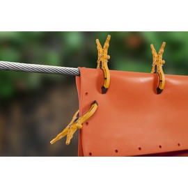 Yellow Nylon Blanket Clamp Pin With Elastometric Tips and Fiberglass Body - Heavy Duty Clips Clamp - Rauckman Utility Products - Made in the United States of America