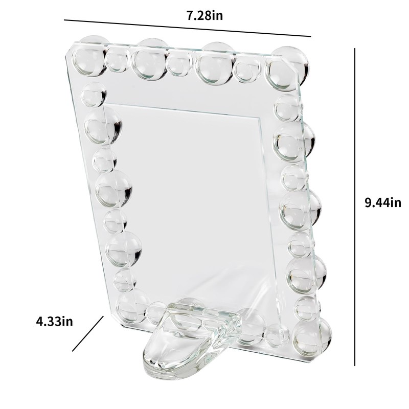 Marvala Clear Bubble Crystal Picture Frames 5x7Inch, Photo Frame with