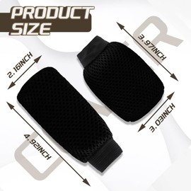 Kutyun 2 Pcs Car Gear Shift Knob Cover & Car Handbrake Cover, Anti-Slip Breathable Comfortable Handbrake Gear Shift Protector, Car Interior Accessories Universal for Most Car (Black)
