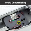 BROVACS 1 Pack White on Clear Laminated Label Tape Compatible