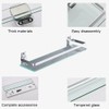 Melairy Bathroom Glass Shelf Tempered Glass Rectangular Extra Thick Aluminum