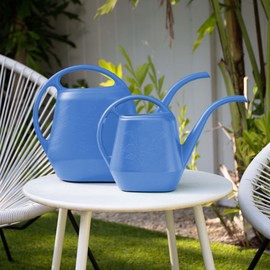 Bloem Aqua Rite 56 Fl Oz (.44 Gallon) Peri-Blue Resin Watering Can for Indoor and Outdoor Use