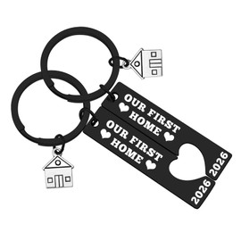 Xiahuyu Our First Home Keychain 2026 New Home Keychain Housewarming Gifts for New Homeowner Couples First Home Gifts Moving in Gifts New House Keychain Gifts for Friends Family