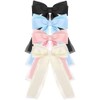 4pcs Bow Hair Clips(Beige White, Blue, Pink, Black)