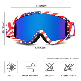 AVV Motorcycle Goggles for Men Women - Windproof ATV Dirt Bike Goggle, Anti UV Off-road Glasses For Riding MTB Motocross