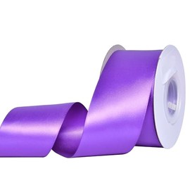 Ribest Purple Double Faced Satin Ribbon, 2 Inch 25 Yard Ribbon for Crafts Gift Wrapping Bows Wedding Party Decoration Bouquet