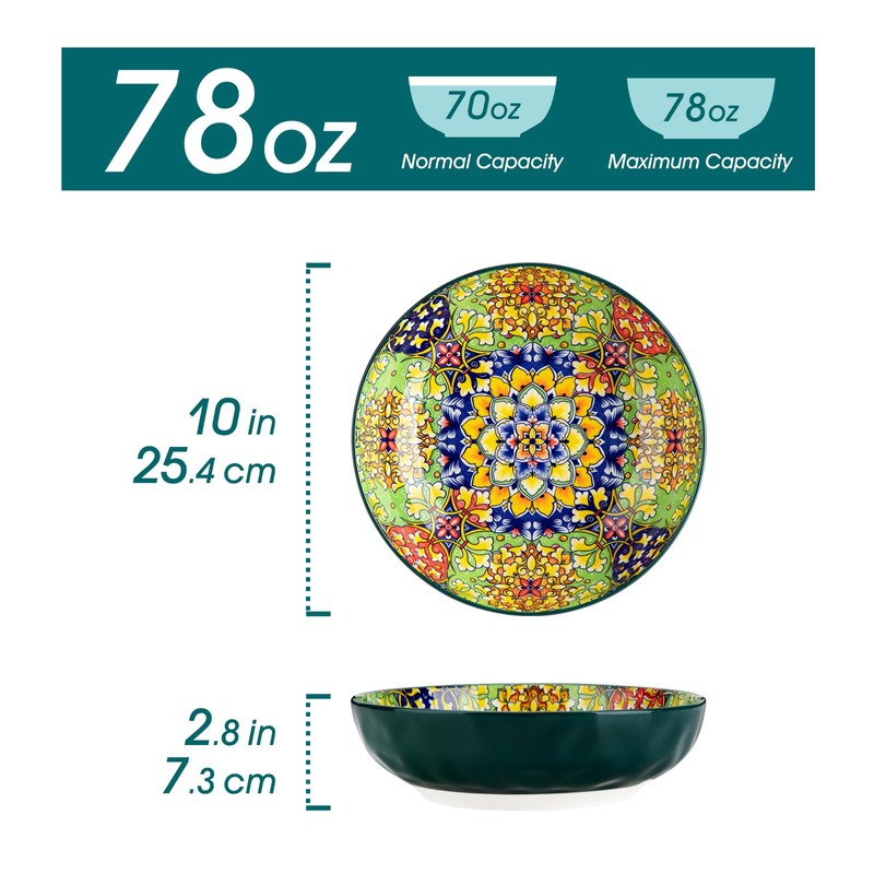 vancasso Large Serving Bowls, 78 Oz Extra Large Salad Bowls