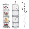 DIBALIYI 2 PCS Hanging Mesh Storage Net, 4 Tier Teddy