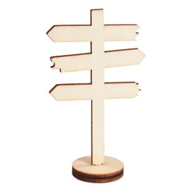 HobbyFun Miniature Wooden Signpost 4.5 x 8 cm Landscape Dollhouse Accessories Decoration DIY Path Nature