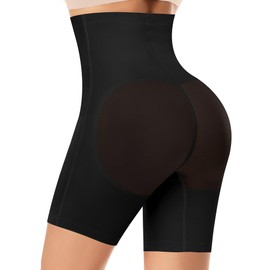 Shapewear Shorts for Women Tummy Control Body Shaper High Waisted Shapewear Underwear Shaping Boyshort(B#basic Black,3X-Large)