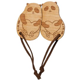 Mr. & Mrs. Panda Couple Key Ring Panda Togetherness Gift Valentine's Day Gift, Anniversary, Boyfriend, Love, Marriage Proposal, Wife, neutral