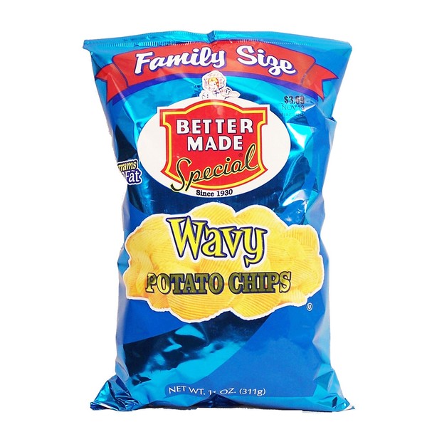 Better Made Wavy potato chips, family size 11-oz. bag