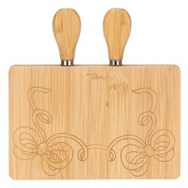 Set tagliere e coltelli per formaggio - Legno - 18x12 cm