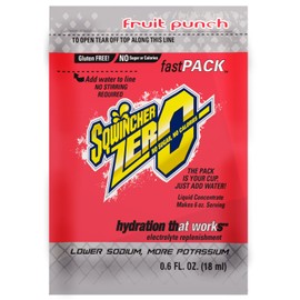 Sqwincher Fast Pack, Fruit Punch, .6 oz (4 Packs of 50)