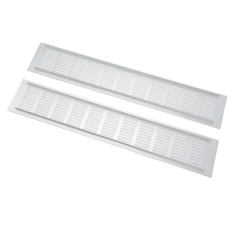 2 Pcs Air Vent Ventilation Grille Aluminium Alloy Rectangular Vent