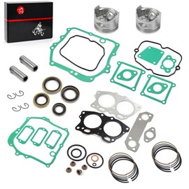 Oversize 0.25mm Piston & Ring Gasket Seal Top End Rebuild Kit Compatible with EZGO 4 Cycle Gas Golf Cart 350cc EH35C MCI Fuji Robin Engine 1996-2008