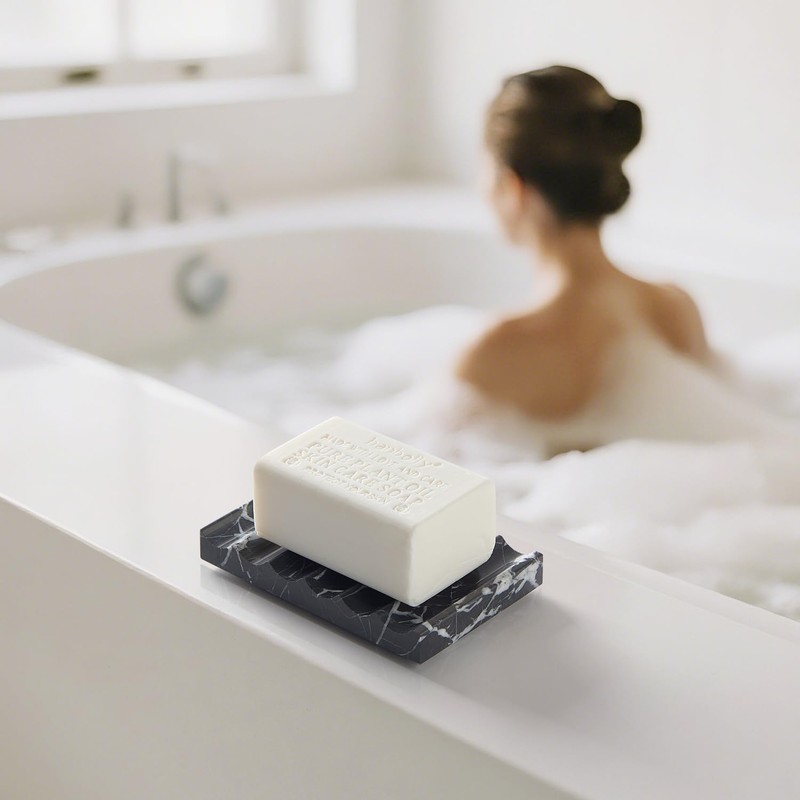 Real Luxurious Natural Marble Soap Dish for Shower,soap Dish for