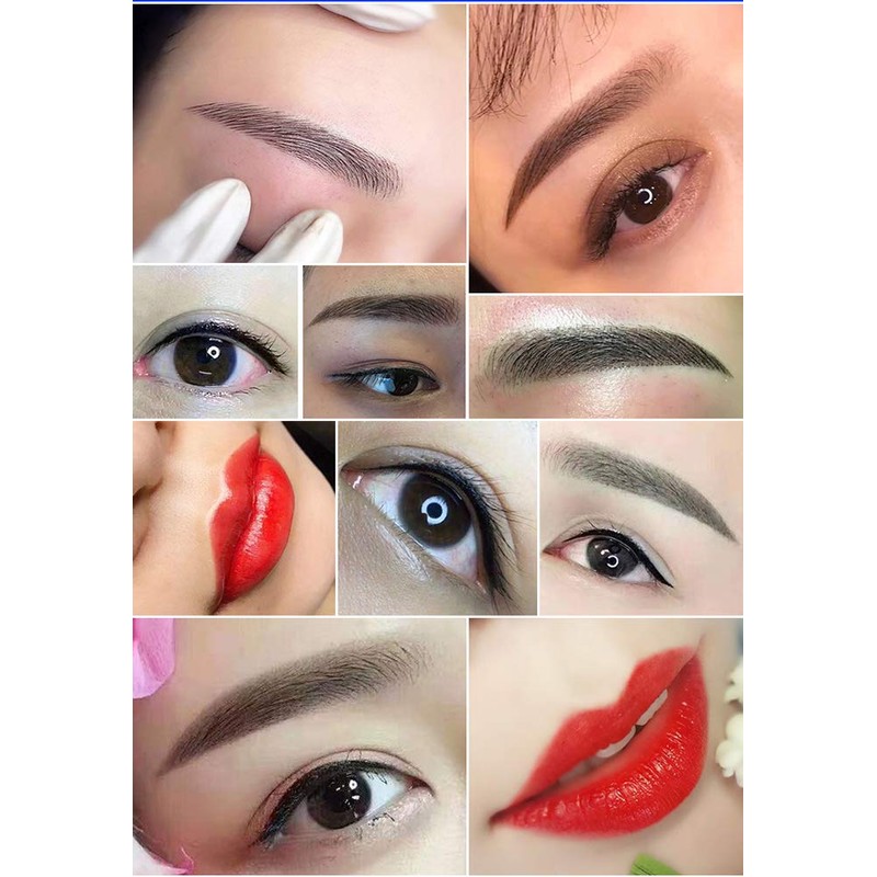 50PCS Blue U18 U-Shape Microblading Needles Eyebrow Tattoo Needles Permanent