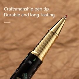 Borges Luxury Pen Set Finish, Schmidt Ink Refill, Best Roller Ball Gift for Men & Women, Executive Office & Professional Writing - Nice Pens (24K)