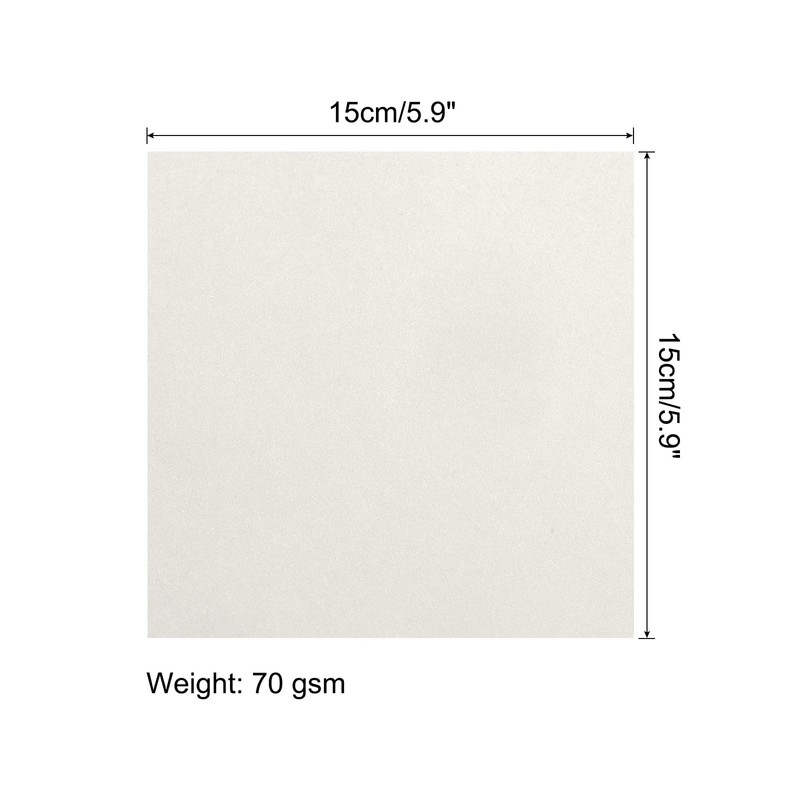 sourcing map Origami Paper Double-Sided Cream White 5.9 x 5.9