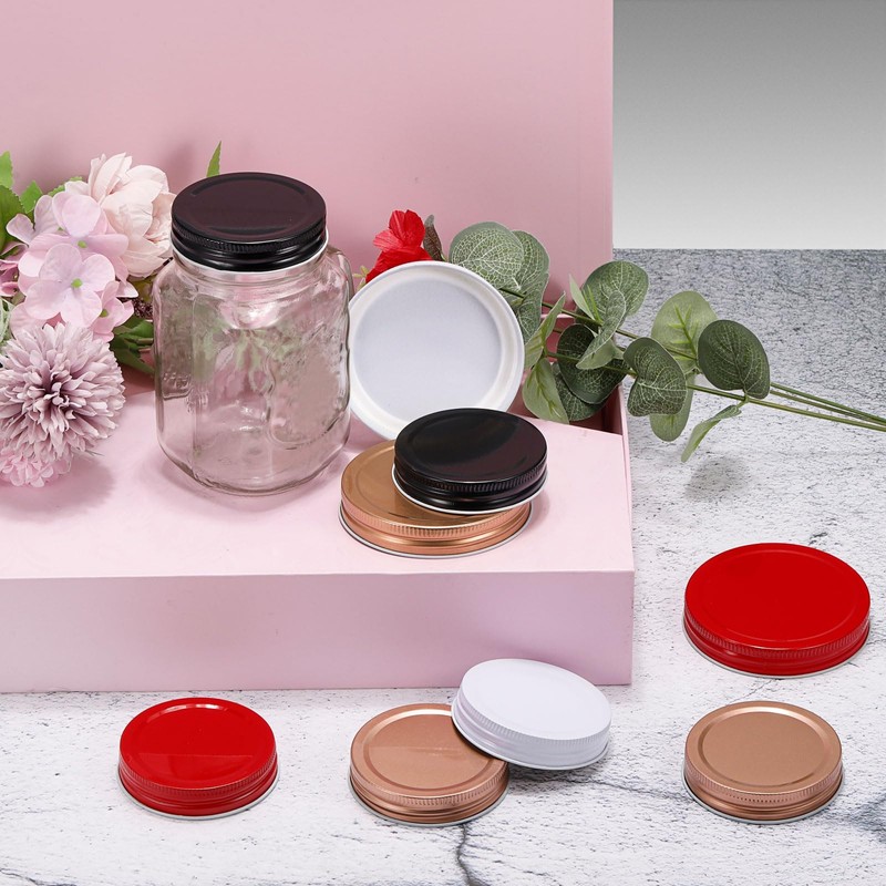uxcell 24 Pcs Mason Jar Lids, 70mm/2.76" Regular Mouth Tin
