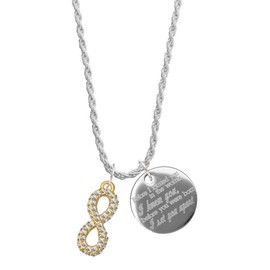 Delight Jewelry Goldtone Crystal Infinity Sign I Knew You, I Set You Apart Charm Necklace, 20"+3"