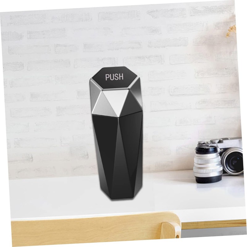 CAXUSD 2pcs Automotive Trash Can with Lid Compact Car Garbage